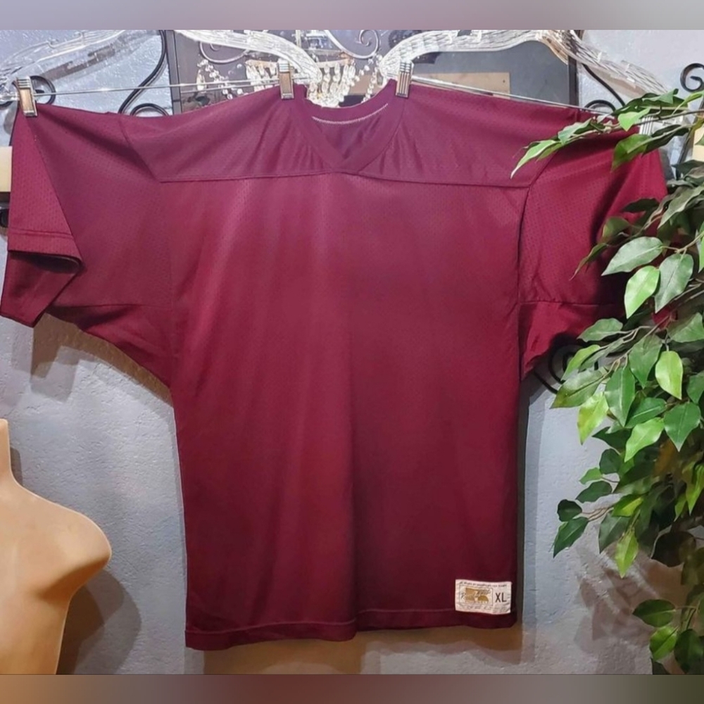VTG Maroon Football Jersey Russell Athletic As Worn By America's Top Teams XL - Picture 7 of 7